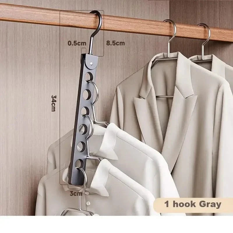 Aluminum Rotatable Clothes Hanger – 6/8 Holes